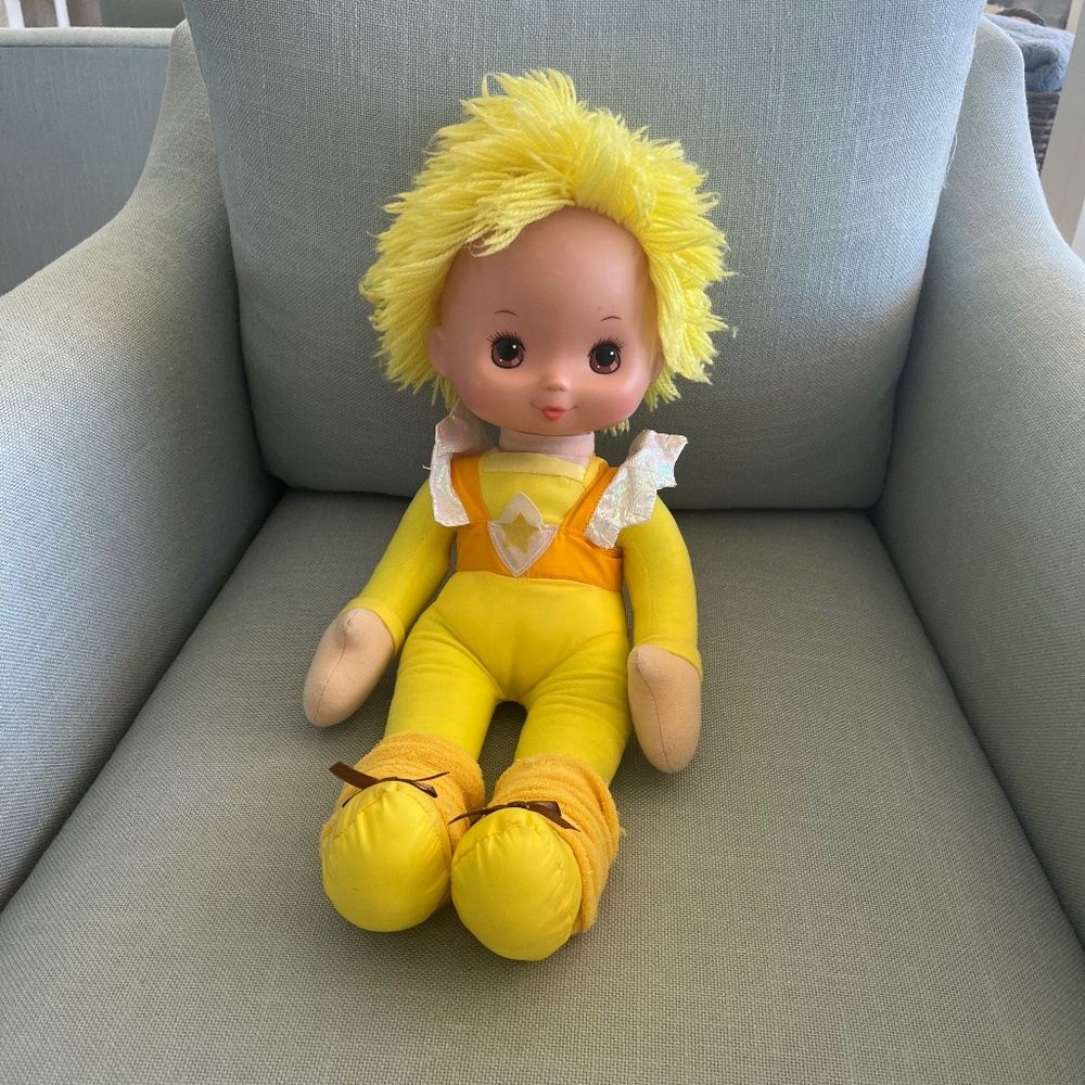 Vintage 1983 Rainbow Brite Canary Yellow Plush Doll | Large Stuffed Toy